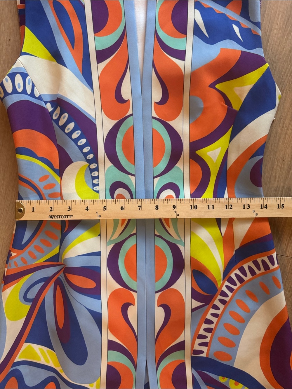 Zara Sleeveless Mod Retro Mini Dress Abstract Print Multi Size S - Picture 14 of 15